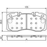 0986494257, К-кт колодок дисковых IVECO DAILY IV 06-, DAILY V 11-,