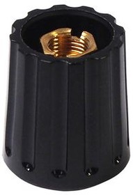 020-6420, Classic Collet Knob ø36mm, Black, Glossy, Without Indication Line