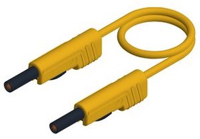 MLB 50/1 V YELLOW, Safety Test Lead Brass 500mm Yellow