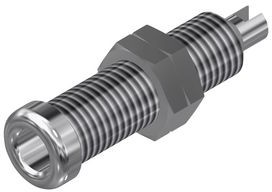 4 mm socket, screw connection, mounting Ø 6 mm, CAT O, silver, BU 20