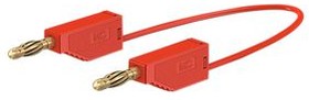 28.0061-20022, Test Lead, Gold-Plated, 2m, Red