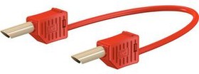 28.0056-10022, Test Lead Silicone 19A Gold-Plated 1m 1mm² Red