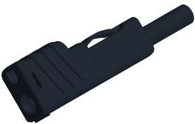 SLS 200 BLACK, Safety plug, Black, Nickel-Plated, 30V, 30A