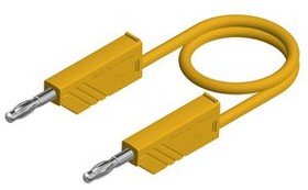 MLN 50/1 YELLOW, Test Lead, Tin-Plated Brass, 500mm, Yellow