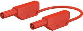 49.0126-20022, Safety Test Lead Nickel-Plated 2m Red
