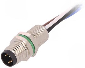 Фото 1/4 PXMBNI08FPM04AFL001, Straight Male 4 way M8 to Unterminated Sensor Actuator Cable, 100mm