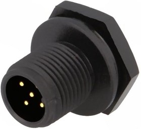 Фото 1/2 LTWM12P-05PMMS-SC, Circular Connector, 5 Contacts, Rear Mount, M12 Connector, Socket, Male