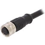 PXPTPU12FBF12ACL010PUR, Straight Female 12 way M12 to Unterminated Sensor Actuator Cable, 1m