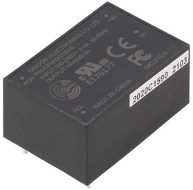 Фото 1/2 CFM12S150-E, Switching Power Supplies AC-DC Module, 12 Watt, Open Frame, Encapsulated, 90-264VAC Input, 15VDC Output