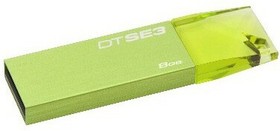 DTSE3G/8GB, Флеш накопитель 8GB Kingston DataTraveler SE3, USB 2.0, зеленый