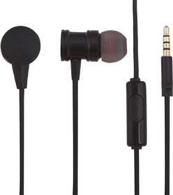 Фото 1/6 Наушники "LP" Rod 3.5мм. вставные металлическая с кнопкой ответа (черная/коробка)