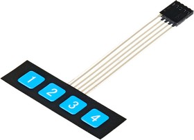 Фото 1/2 Keypad 1x4, Клавиатура 1×4 кнопки для Arduino проектов