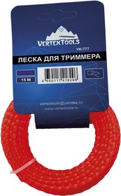 ЛЕСКА ДЛЯ ТРИММЕРА ВИТОЙ КВАДРАТ 2 мм VERTEX 15 м