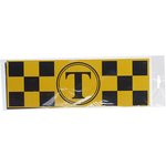 MAG 3572001 желтый, Магнит "Шашечки" 30х10см желто-черный (2шт.) АВТО+