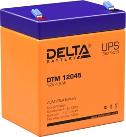 DTM12045, Аккумулятор свинцовый 12В-4.5Ач 90х70х102