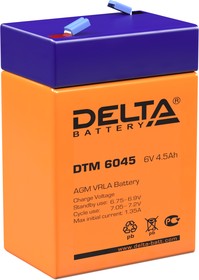 DTM6045, Аккумулятор свинцовый 6В-4.5Ач 70х47х107