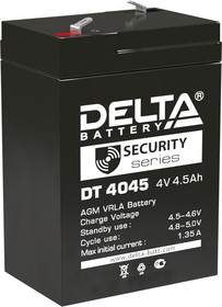 DT 4045, Аккумулятор свинцовый 4В-4.5Ач 70х47х105