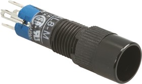 AL8M-M100, Illuminated Miniature Push Button Switch, Momentary, Panel Mount, 8mm Cutout, SPDT, 250V, IP40