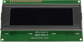 Фото 1/4 204A-GC-BC-3LP Alphanumeric LCD Display, White on Black, 4 Rows by 20 Characters, Transflective