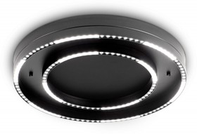 Фото 1/6 Ambrella Светильник потолочный светодиодный FL5822 BK черный 55W 3000K/4200K/6400K D600*75 (без ПДУ)