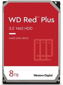 Фото 1/3 8TB WD Red Plus (WD80EFZZ) {Serial ATA III, 5640- rpm, 128Mb, 3.5", NAS Edition, замена WD80EFBX}
