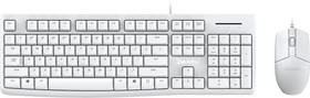 Фото 1/4 Клавиатура проводная Dareu LK185 White (белый), мембранная, 104 клавиши, EN/RU, 1,8м, размер 440x147x22мм