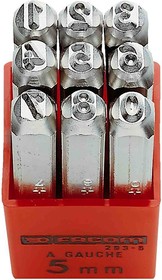 Фото 1/2 293A.4, 4mm x 9 Piece Engraving Punch Set, (0 → 9)