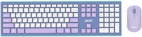 Фото 1/10 Комплект (клавиатура+мышь) Acer OCC200, USB, беспроводной, фиолетовый [zl.accee.003]