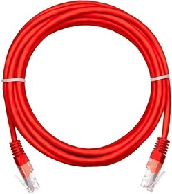 Патч-корд NETLAN EC-PC4UD55B-BC- PVC-100-RD-5, 10м, 5 шт.