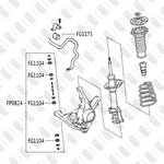 FP0824, Стойка стабилизатора Toyota Yaris, Yaris Verso 99- передняя левая правая ...