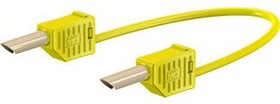 28.0056-10024, Test Lead Silicone 19A Gold-Plated 1m 1mm² Yellow
