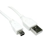 USB 2.0 Cable, Male USB A to Male Mini USB B Cable, 3m