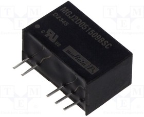 MGJ2D051509BSC, Converter: DC/DC; 2W; Uin: 5V; Uout: 15VDC; Uout2: -8.7VDC; Iout: 80mA