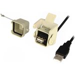 1310-0007-01, Кабель / адаптер, гнездо USB A,вилка USB A, 1310, USB 2.0, IP65