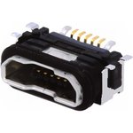 UB-MC5BR3-SDWP604-4S-TF, Гнездо; USB B micro; SMT; PIN: 5; с уплотнением; USB 2.0