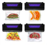 Вакуумный упаковщик Kitfort КТ-1528-1 110Вт 0.55Бар шир.пак.:28см черный/фиолетовый