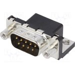 Фото 2/2 LD09P13A4GV00LF, D-SUB CONN, PLUG, R/A, 9POS, TH