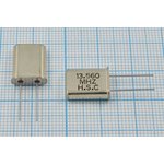 Кварцевый резонатор 13560 кГц, корпус HC49U, S, 1 гармоника, (HSC)