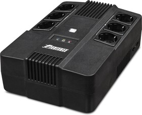 Фото 1/7 Powerman Brick 800, ИБП POWERMAN Brick 800, линейно-интерактивный, 800ВА, 480Вт, 3 евророзетки с резервным питанием, 3 евророзетки с фильт