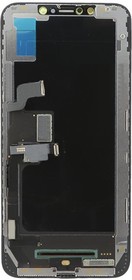 Фото 1/2 Дисплей (экран) в сборе с тачскрином для Apple iPhone Xs Max черный (Zetton)