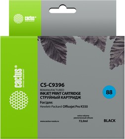 Фото 1/3 Картридж струйный Cactus CS-C9396 №88 черный (72мл) для HP DJ Pro K550