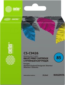 Фото 1/4 Картридж струйный Cactus CS-C9426 №85 пурпурный (29мл) для HP DJ 30/130