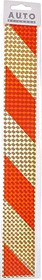 00499/023052, Наклейка виниловая светоотражающая "Зебра кубики" 5х38см золото голография комплект (2шт.) AUTOSTICK