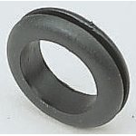 0 980 93, Black PVC 17mm Cable Grommet for Maximum of 12mm Cable Dia.