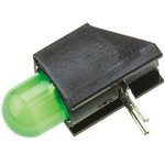 550-2207F, 550-2207F, Green Right Angle PCB LED Indicator 5mm (T-1 3/4), Through Hole