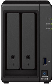 Фото 1/10 Synology DS723+ Сетевое хранилище 2x2.5"/3.5" SATA HDD/SSD, AMD Ryzen R1600/2x2.6GHz, 2GB DDR4, 2x1 Гбит/с, 1xUSB