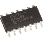 MCP3424-E/SL, АЦП, 4 канала, 18 бит, 3.75 выборок/с, Дифференциальный, I2C ...