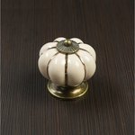 Ручка кнопка Ceramics 001, керамическая, бежевая 4320358