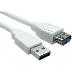USB 3.0 Cable, Male USB A to Female USB A USB Extension Cable, 1.8m