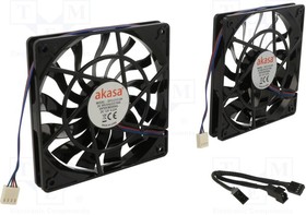 AK-FN078-KT02, Fan: DC; axial; 12VDC; 120x120x15mm; 30.32dBA; EBR; 600?1600rpm